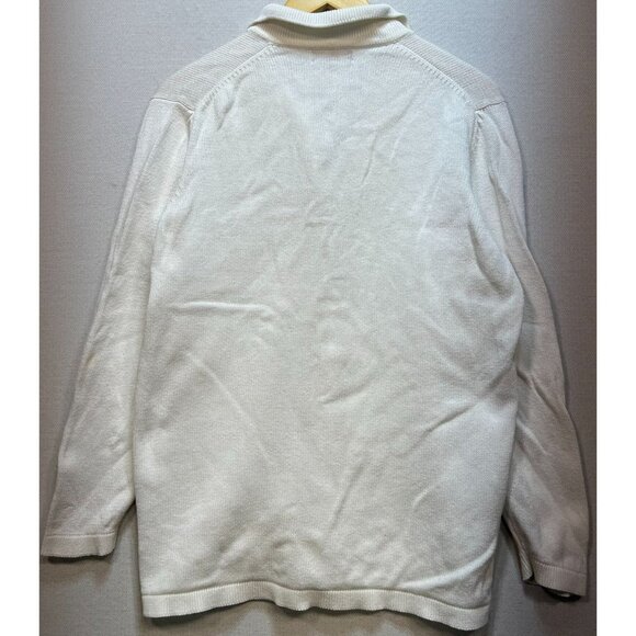 Lands' End Direct Merchants Womens Button Up Cardigan Sweater XL? White - Picture 2 of 10